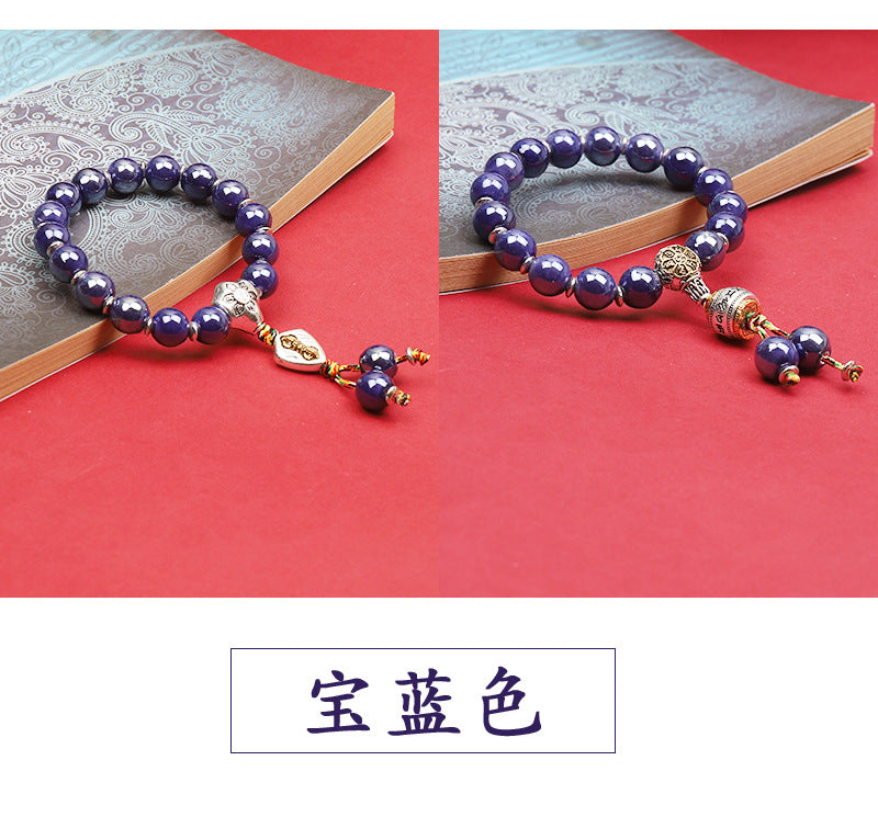 Fragrant Gray Porcelain Bracelet Boutique Men's and Women's Ceramic Bracelet Classic Duobao Macaron Fragrant Gray Colored Glaze Bracelet Get Goods