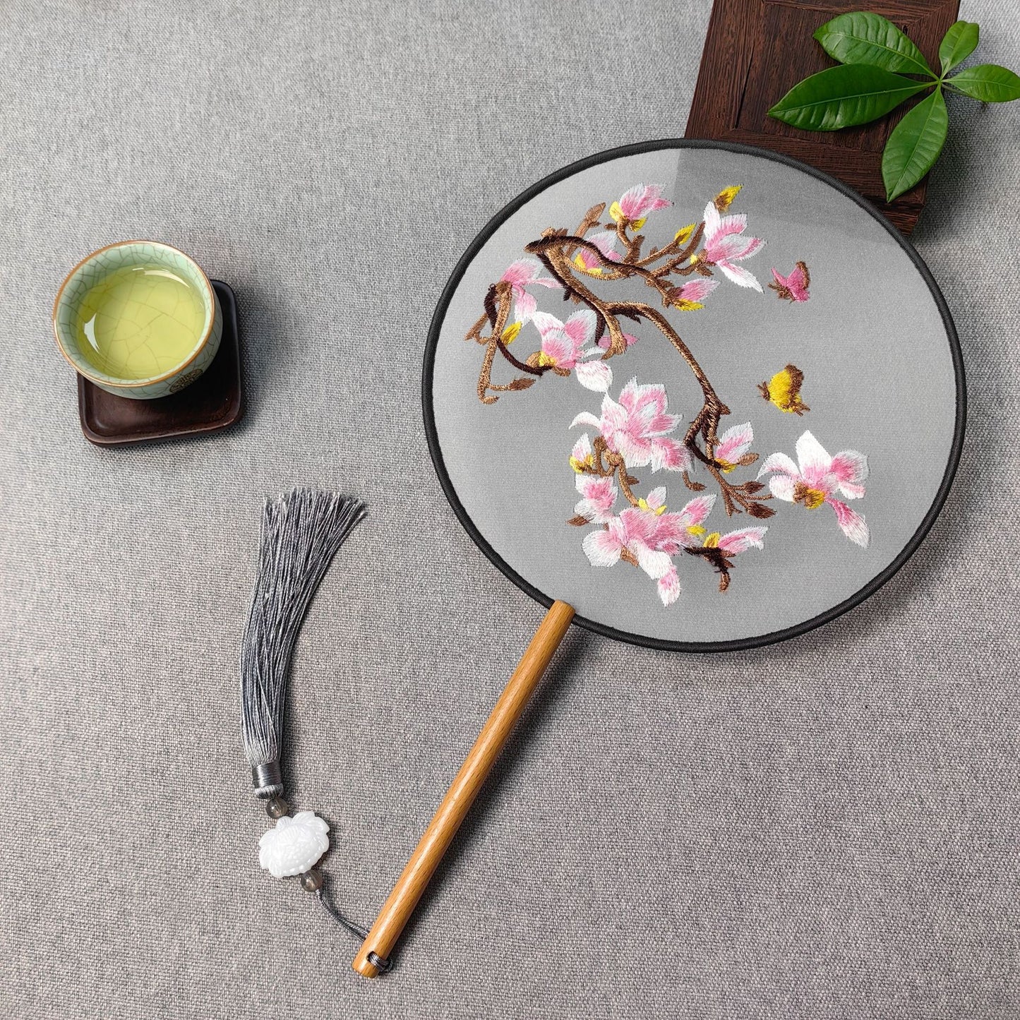 Traditional Fan Suzhou Double-Sided Embroidery Round Fan Dance Special Chinese Style Hanfu Cheongsam Classical Round Fan Summer Fan