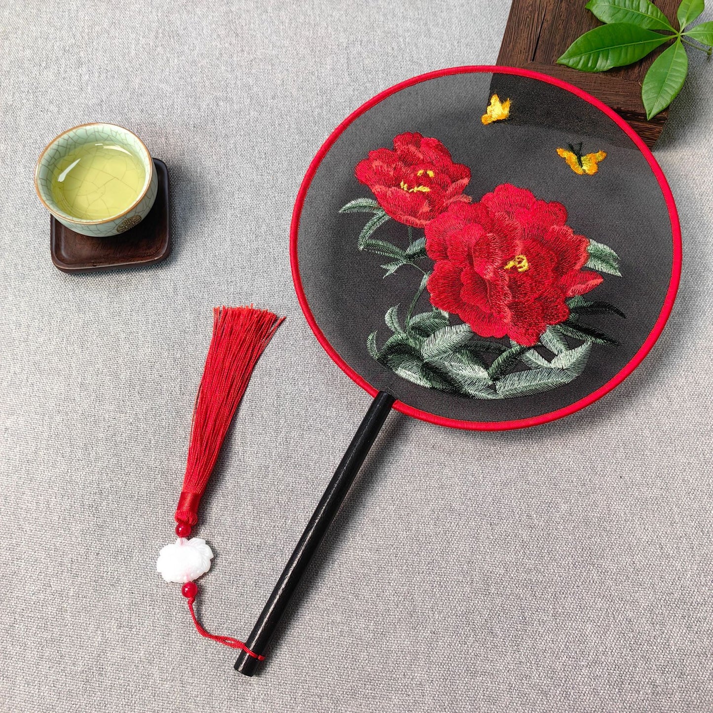 Traditional Fan Suzhou Double-Sided Embroidery Round Fan Dance Special Chinese Style Hanfu Cheongsam Classical Round Fan Summer Fan