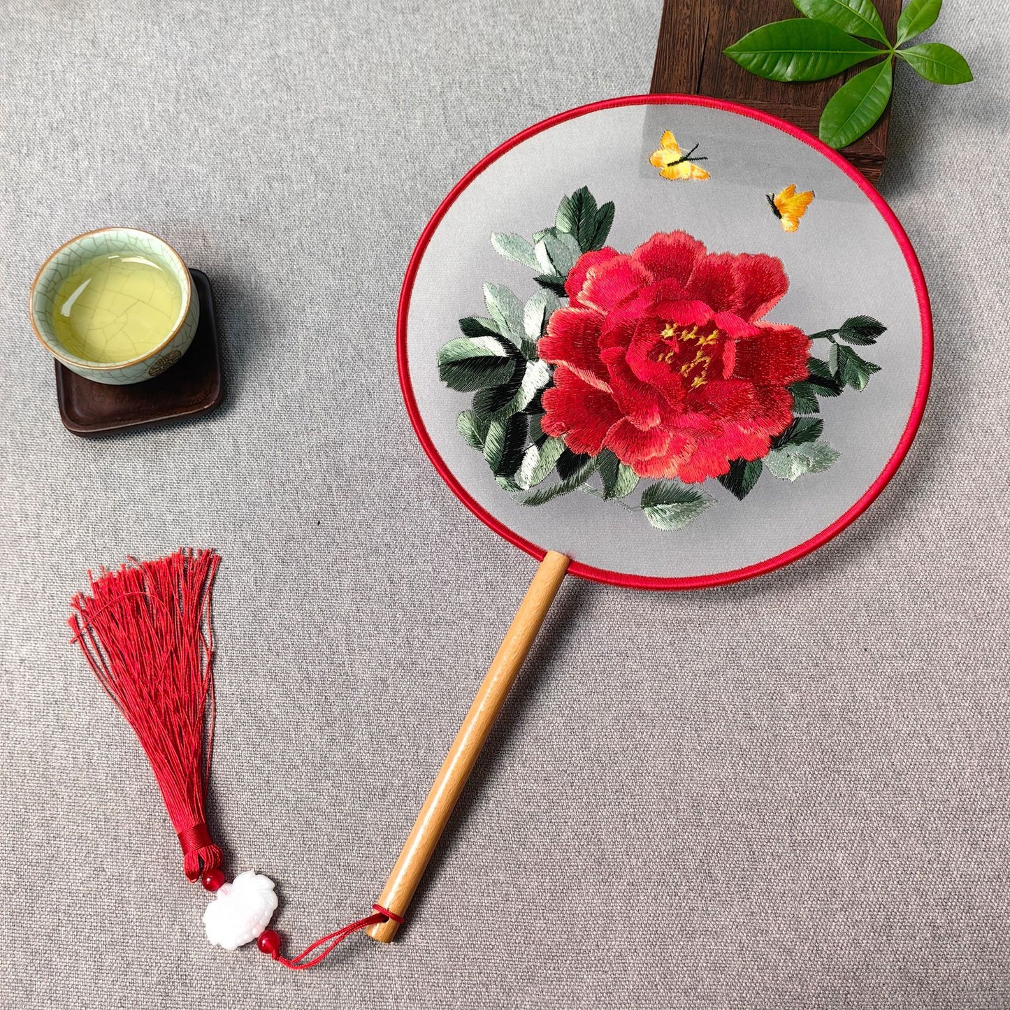Traditional Fan Suzhou Double-Sided Embroidery Round Fan Dance Special Chinese Style Hanfu Cheongsam Classical Round Fan Summer Fan