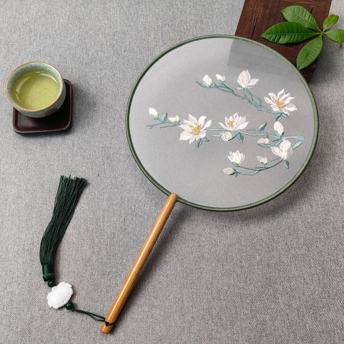 Traditional Fan Suzhou Double-Sided Embroidery Round Fan Dance Special Chinese Style Hanfu Cheongsam Classical Round Fan Summer Fan