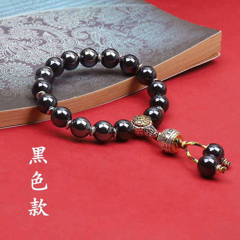 Fragrant Gray Porcelain Bracelet Boutique Men's and Women's Ceramic Bracelet Classic Duobao Macaron Fragrant Gray Colored Glaze Bracelet Get Goods