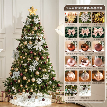 2025New Christmas Tree Dense Home Large Package High-End Christmas Decoration Mall Scene Setup