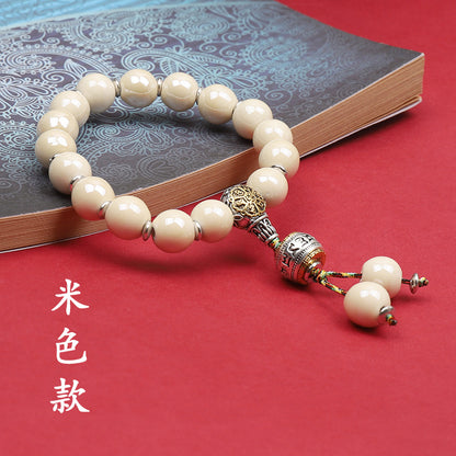 Fragrant Gray Porcelain Bracelet Boutique Men's and Women's Ceramic Bracelet Classic Duobao Macaron Fragrant Gray Colored Glaze Bracelet Get Goods