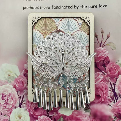 Guizhou Miao Ethnic Cultural Creative Refrigerator Magnet Dai Embroidery Cloth Large and Small Frame Three-Dimensional Phoenix Looking Back Guizhou Tourist Souvenir