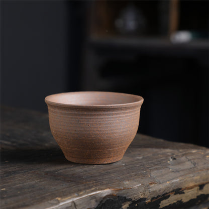 Coarse Pottery Tea Cup Creative Tea Cup Japanese Style Tea Cup Cross-Border Supply Retro Ceramic Master Cup Kung Fu Small Tea Bowl