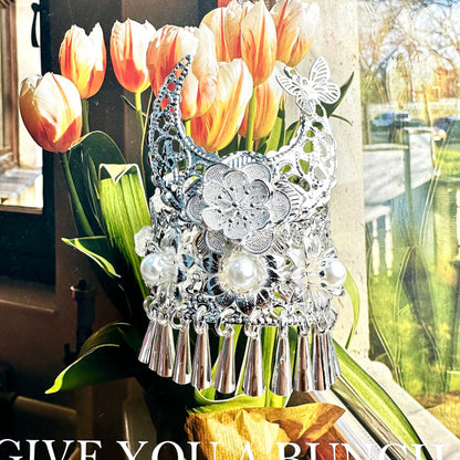 Guizhou Miao Ethnic Cultural Creative Refrigerator Magnet Dai Embroidery Cloth Large and Small Frame Three-Dimensional Phoenix Looking Back Guizhou Tourist Souvenir