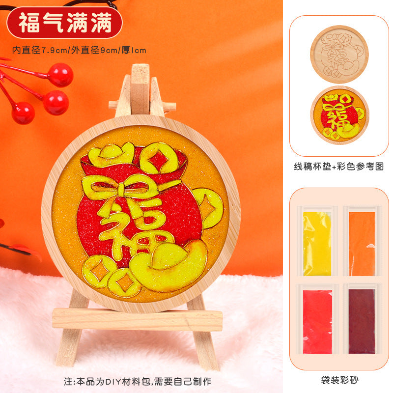 Cloisonné Enamel diy Material Kit Cloisonné Coaster Chinese Style Handmade Team Building Warm-Up Activity Manufacturer Wholesale