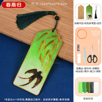 Cloisonné Enamel diy Material Kit Cloisonné Coaster Chinese Style Handmade Team Building Warm-Up Activity Manufacturer Wholesale