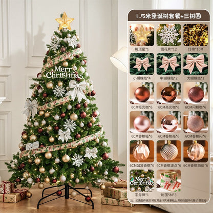 2025New Christmas Tree Dense Home Large Package High-End Christmas Decoration Mall Scene Setup