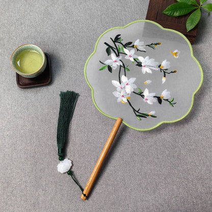 Traditional Fan Suzhou Double-Sided Embroidery Round Fan Dance Special Chinese Style Hanfu Cheongsam Classical Round Fan Summer Fan