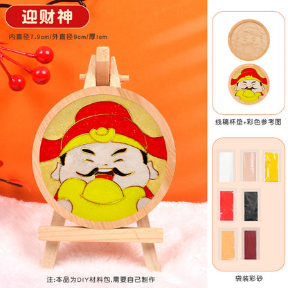 Cloisonné Enamel diy Material Kit Cloisonné Coaster Chinese Style Handmade Team Building Warm-Up Activity Manufacturer Wholesale