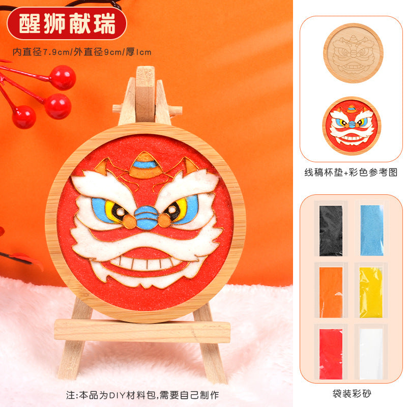 Cloisonné Enamel diy Material Kit Cloisonné Coaster Chinese Style Handmade Team Building Warm-Up Activity Manufacturer Wholesale