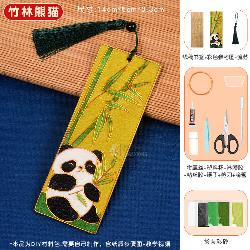 Cloisonné Enamel diy Material Kit Cloisonné Coaster Chinese Style Handmade Team Building Warm-Up Activity Manufacturer Wholesale