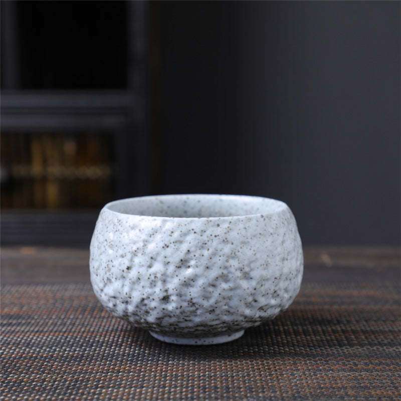 Coarse Pottery Tea Cup Creative Tea Cup Japanese Style Tea Cup Cross-Border Supply Retro Ceramic Master Cup Kung Fu Small Tea Bowl