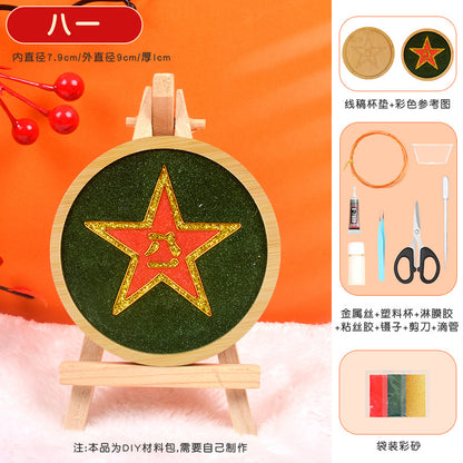 Cloisonné Enamel diy Material Kit Cloisonné Coaster Chinese Style Handmade Team Building Warm-Up Activity Manufacturer Wholesale