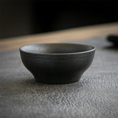 Coarse Pottery Tea Cup Creative Tea Cup Japanese Style Tea Cup Cross-Border Supply Retro Ceramic Master Cup Kung Fu Small Tea Bowl
