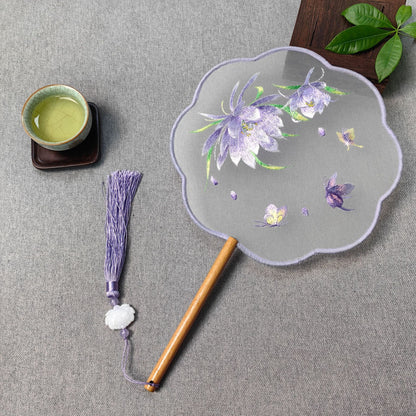 Traditional Fan Suzhou Double-Sided Embroidery Round Fan Dance Special Chinese Style Hanfu Cheongsam Classical Round Fan Summer Fan
