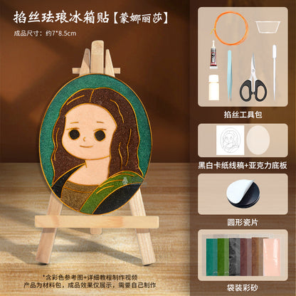 Cloisonné Enamel diy Material Kit Cloisonné Coaster Chinese Style Handmade Team Building Warm-Up Activity Manufacturer Wholesale