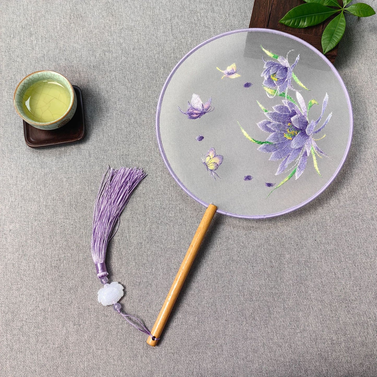 Traditional Fan Suzhou Double-Sided Embroidery Round Fan Dance Special Chinese Style Hanfu Cheongsam Classical Round Fan Summer Fan