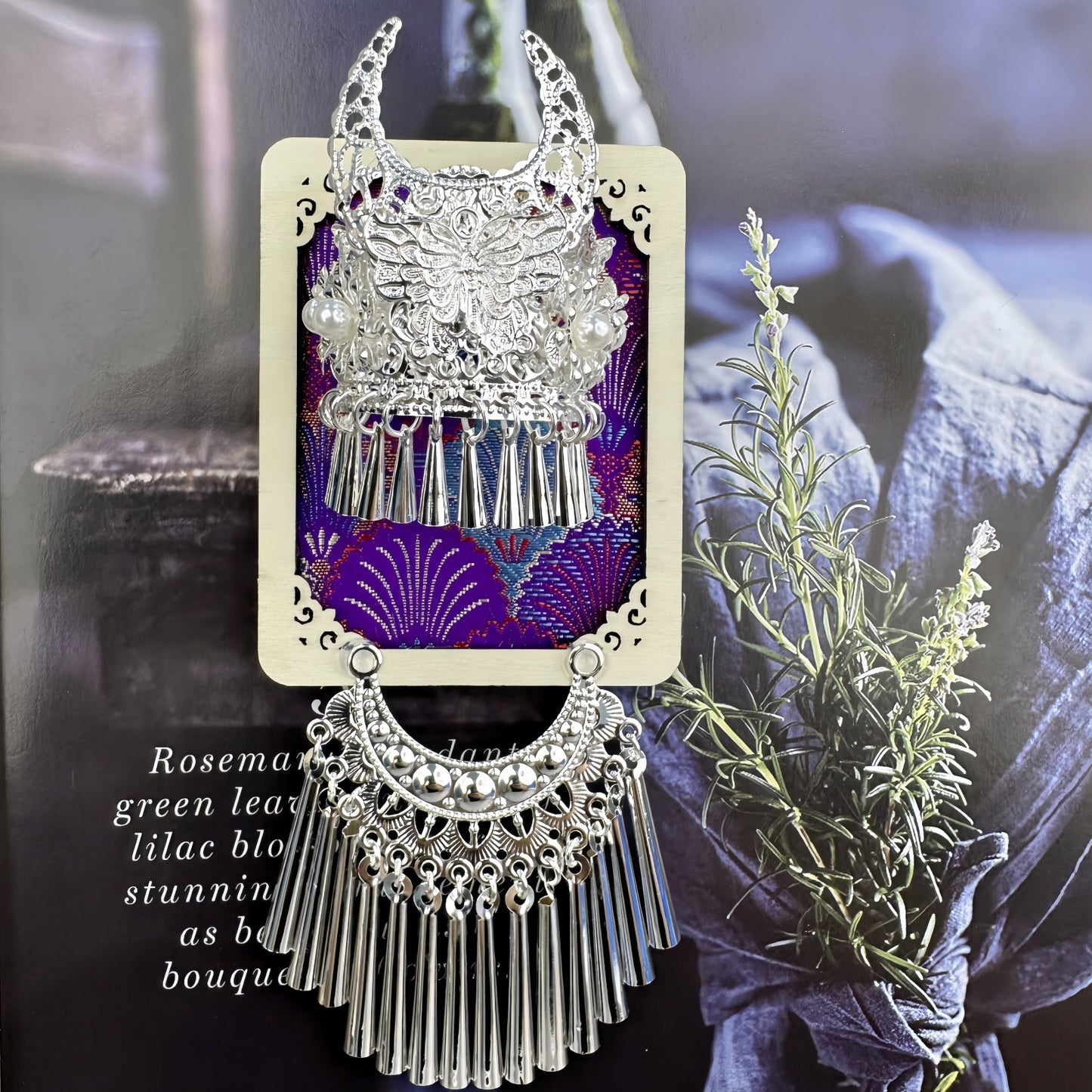 Guizhou Miao Ethnic Cultural Creative Refrigerator Magnet Dai Embroidery Cloth Large and Small Frame Three-Dimensional Phoenix Looking Back Guizhou Tourist Souvenir