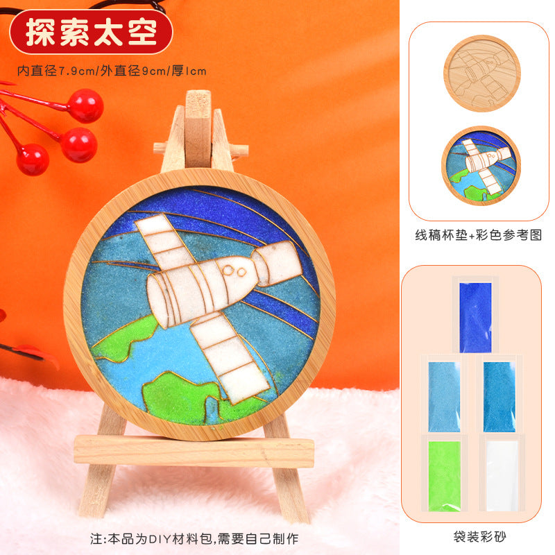 Cloisonné Enamel diy Material Kit Cloisonné Coaster Chinese Style Handmade Team Building Warm-Up Activity Manufacturer Wholesale