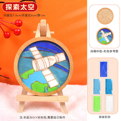 Cloisonné Enamel diy Material Kit Cloisonné Coaster Chinese Style Handmade Team Building Warm-Up Activity Manufacturer Wholesale