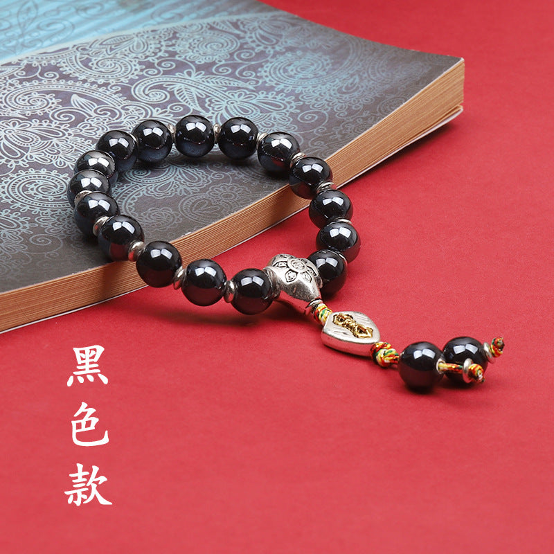 Fragrant Gray Porcelain Bracelet Boutique Men's and Women's Ceramic Bracelet Classic Duobao Macaron Fragrant Gray Colored Glaze Bracelet Get Goods