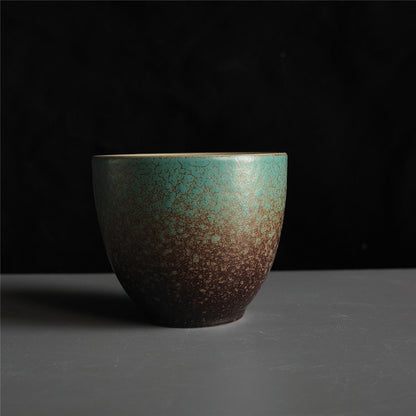 Coarse Pottery Tea Cup Creative Tea Cup Japanese Style Tea Cup Cross-Border Supply Retro Ceramic Master Cup Kung Fu Small Tea Bowl