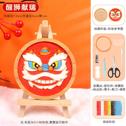 Cloisonné Enamel diy Material Kit Cloisonné Coaster Chinese Style Handmade Team Building Warm-Up Activity Manufacturer Wholesale