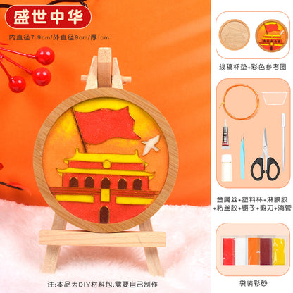 Cloisonné Enamel diy Material Kit Cloisonné Coaster Chinese Style Handmade Team Building Warm-Up Activity Manufacturer Wholesale