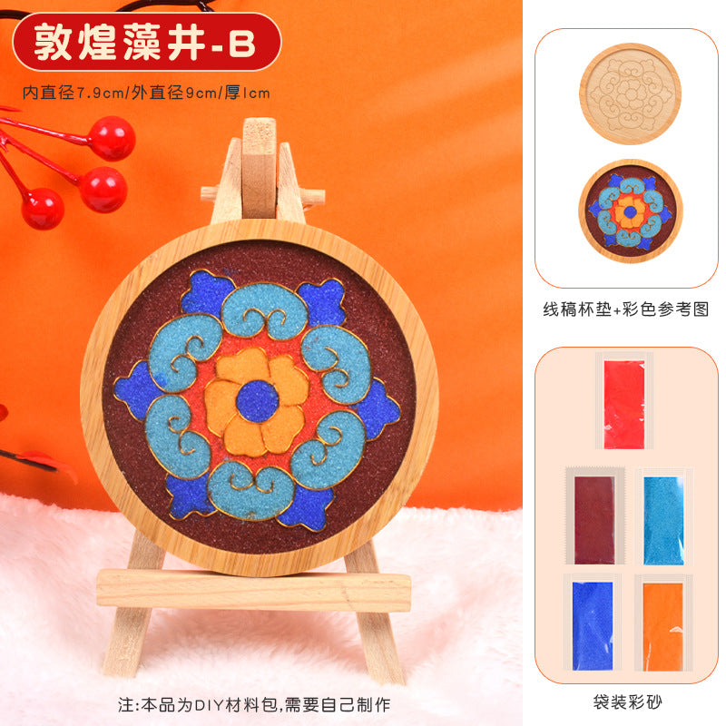 Cloisonné Enamel diy Material Kit Cloisonné Coaster Chinese Style Handmade Team Building Warm-Up Activity Manufacturer Wholesale