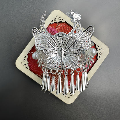 Guizhou Miao Ethnic Cultural Creative Refrigerator Magnet Dai Embroidery Cloth Large and Small Frame Three-Dimensional Phoenix Looking Back Guizhou Tourist Souvenir