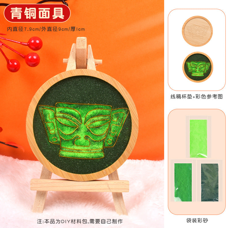 Cloisonné Enamel diy Material Kit Cloisonné Coaster Chinese Style Handmade Team Building Warm-Up Activity Manufacturer Wholesale