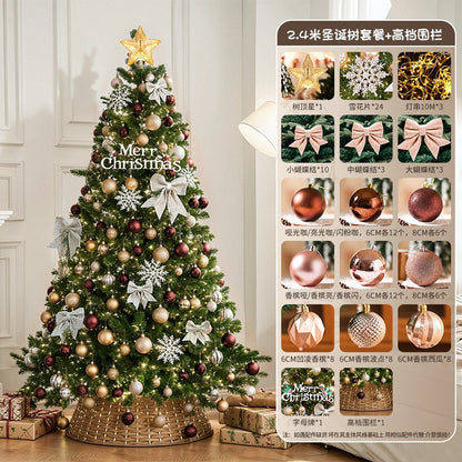 2025New Christmas Tree Dense Home Large Package High-End Christmas Decoration Mall Scene Setup