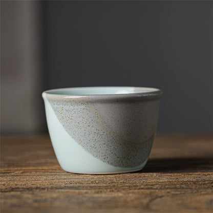 Coarse Pottery Tea Cup Creative Tea Cup Japanese Style Tea Cup Cross-Border Supply Retro Ceramic Master Cup Kung Fu Small Tea Bowl