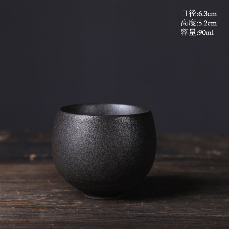 Coarse Pottery Tea Cup Creative Tea Cup Japanese Style Tea Cup Cross-Border Supply Retro Ceramic Master Cup Kung Fu Small Tea Bowl