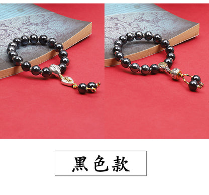 Fragrant Gray Porcelain Bracelet Boutique Men's and Women's Ceramic Bracelet Classic Duobao Macaron Fragrant Gray Colored Glaze Bracelet Get Goods