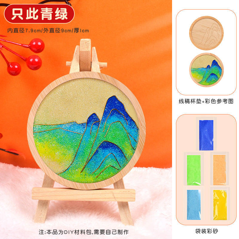 Cloisonné Enamel diy Material Kit Cloisonné Coaster Chinese Style Handmade Team Building Warm-Up Activity Manufacturer Wholesale