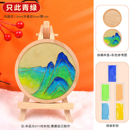Cloisonné Enamel diy Material Kit Cloisonné Coaster Chinese Style Handmade Team Building Warm-Up Activity Manufacturer Wholesale