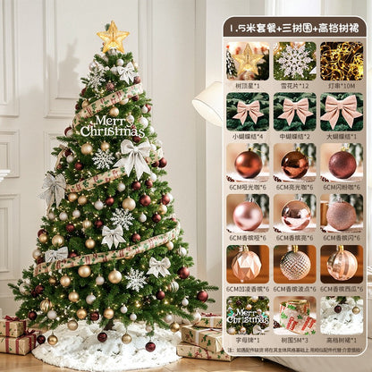 2025New Christmas Tree Dense Home Large Package High-End Christmas Decoration Mall Scene Setup