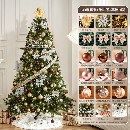 2025New Christmas Tree Dense Home Large Package High-End Christmas Decoration Mall Scene Setup