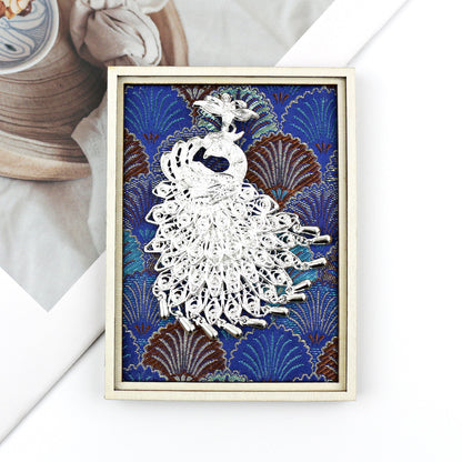 Guizhou Miao Ethnic Cultural Creative Refrigerator Magnet Dai Embroidery Cloth Large and Small Frame Three-Dimensional Phoenix Looking Back Guizhou Tourist Souvenir