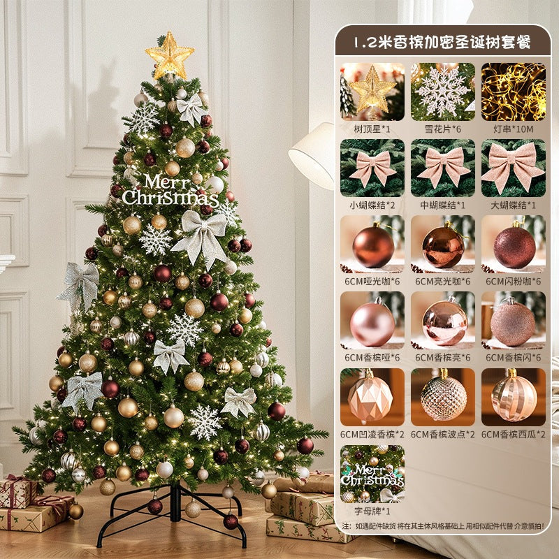 2025New Christmas Tree Dense Home Large Package High-End Christmas Decoration Mall Scene Setup