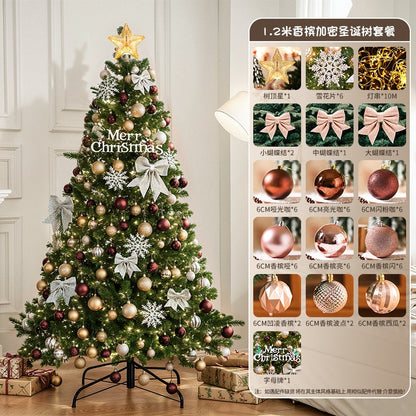 2025New Christmas Tree Dense Home Large Package High-End Christmas Decoration Mall Scene Setup