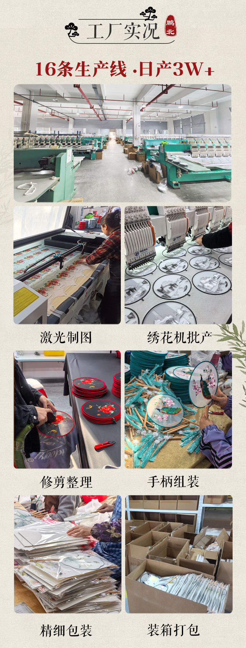 Traditional Fan Suzhou Double-Sided Embroidery Round Fan Dance Special Chinese Style Hanfu Cheongsam Classical Round Fan Summer Fan