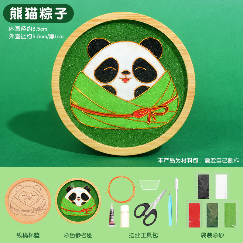 Cloisonné Enamel diy Material Kit Cloisonné Coaster Chinese Style Handmade Team Building Warm-Up Activity Manufacturer Wholesale