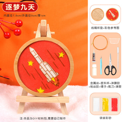 Cloisonné Enamel diy Material Kit Cloisonné Coaster Chinese Style Handmade Team Building Warm-Up Activity Manufacturer Wholesale