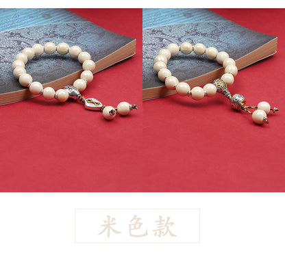 Fragrant Gray Porcelain Bracelet Boutique Men's and Women's Ceramic Bracelet Classic Duobao Macaron Fragrant Gray Colored Glaze Bracelet Get Goods