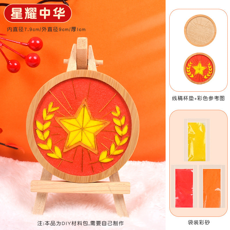 Cloisonné Enamel diy Material Kit Cloisonné Coaster Chinese Style Handmade Team Building Warm-Up Activity Manufacturer Wholesale